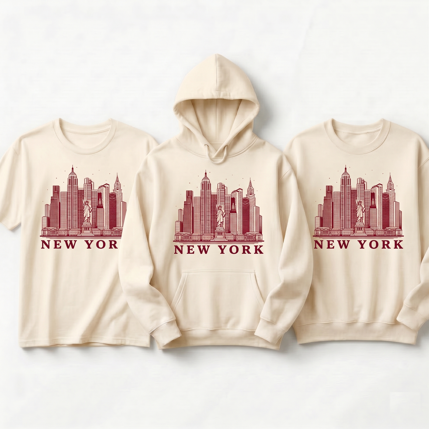 Custom New York City Skyline Shirt - Minimalist Statue of Liberty Sweatshirt - New York Vacation Souvenir - Custom City Name Apparel