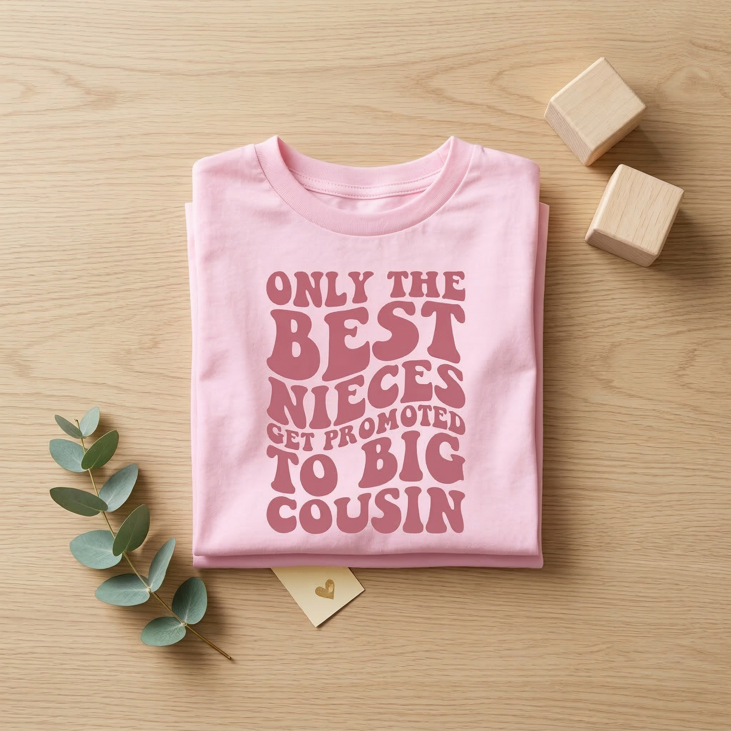 Only The Best Nieces Get Promoted To Big Cousin Shirt, Big Cousin Announcement Shirt, Cousin Promotion Tee, Pregnancy Announcement Cousin Shirt, Family Matching Shirt