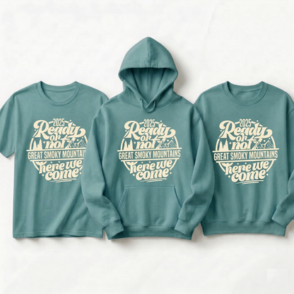 Custom Great Smoky Mountains 2026 Shirt, Ready or Not Mountains Here We Come Hoodie, Personalized Smoky Mountains Trip Sweatshirt