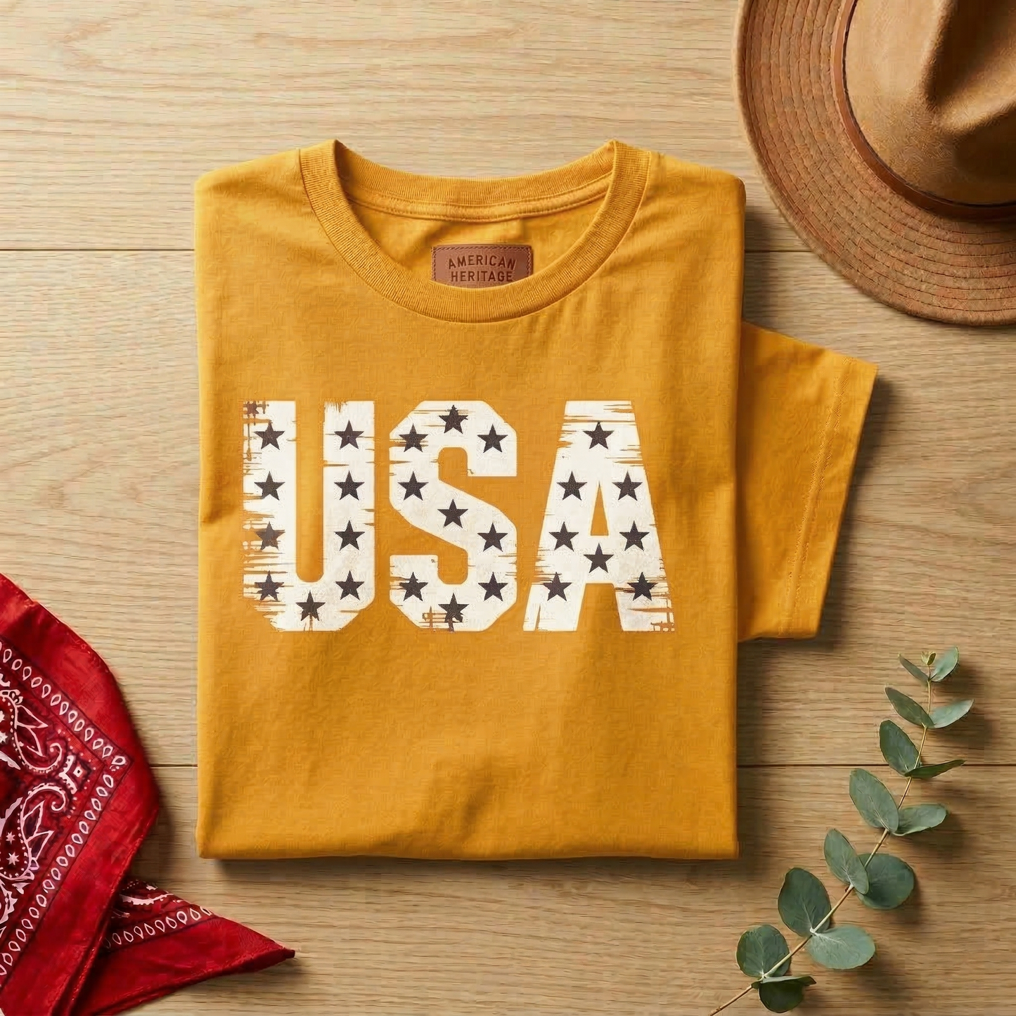 Vintage USA T-Shirt | Distressed Americana Tee | 4th of July Patriotic Shirt | Western Country Festival Top | Retro Independence Day Apparel