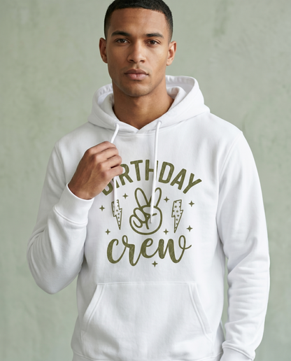 Custom Retro Birthday Crew Hoodie, Groovy Birthday Squad Sweatshirt, Personalized Sign Birthday T-Shirt, Matching Birthday Party Shirts
