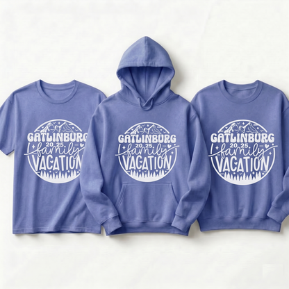 Custom Gatlinburg 2025 Family Vacation Shirts, Smoky Mountains Matching Group Hoodies, Personalized Gatlinburg Trip 2026 Sweatshirts