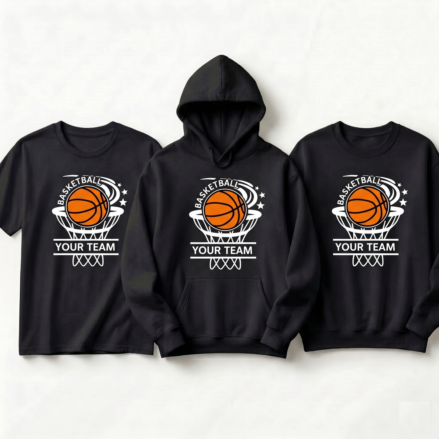 Custom Basketball Team Hoodie, Personalized Basketball Sweatshirt & T-Shirt | Your Team Basketball Gift | Cute Basketball Mom