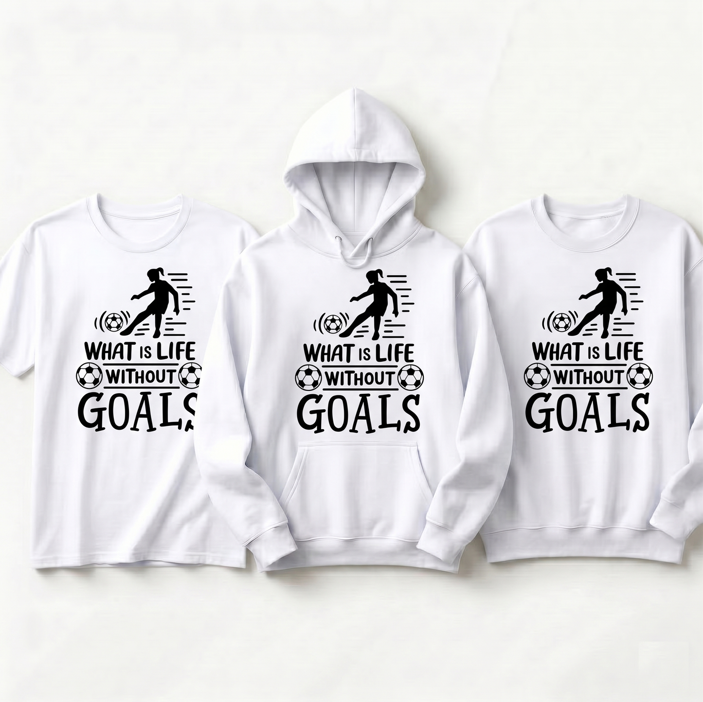 Personalized Soccer Player Gift - Girl Soccer Mom Hoodie - Motivational Soccer Apparel - Custom Soccer Team Gift - Football Goals Shirt