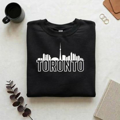 Toronto Skyline Sweatshirt | Minimalist Toronto Crewneck | Toronto Canada Skyline Gift | Urban Streetwear Pullover | Toronto Souvenir Jumper