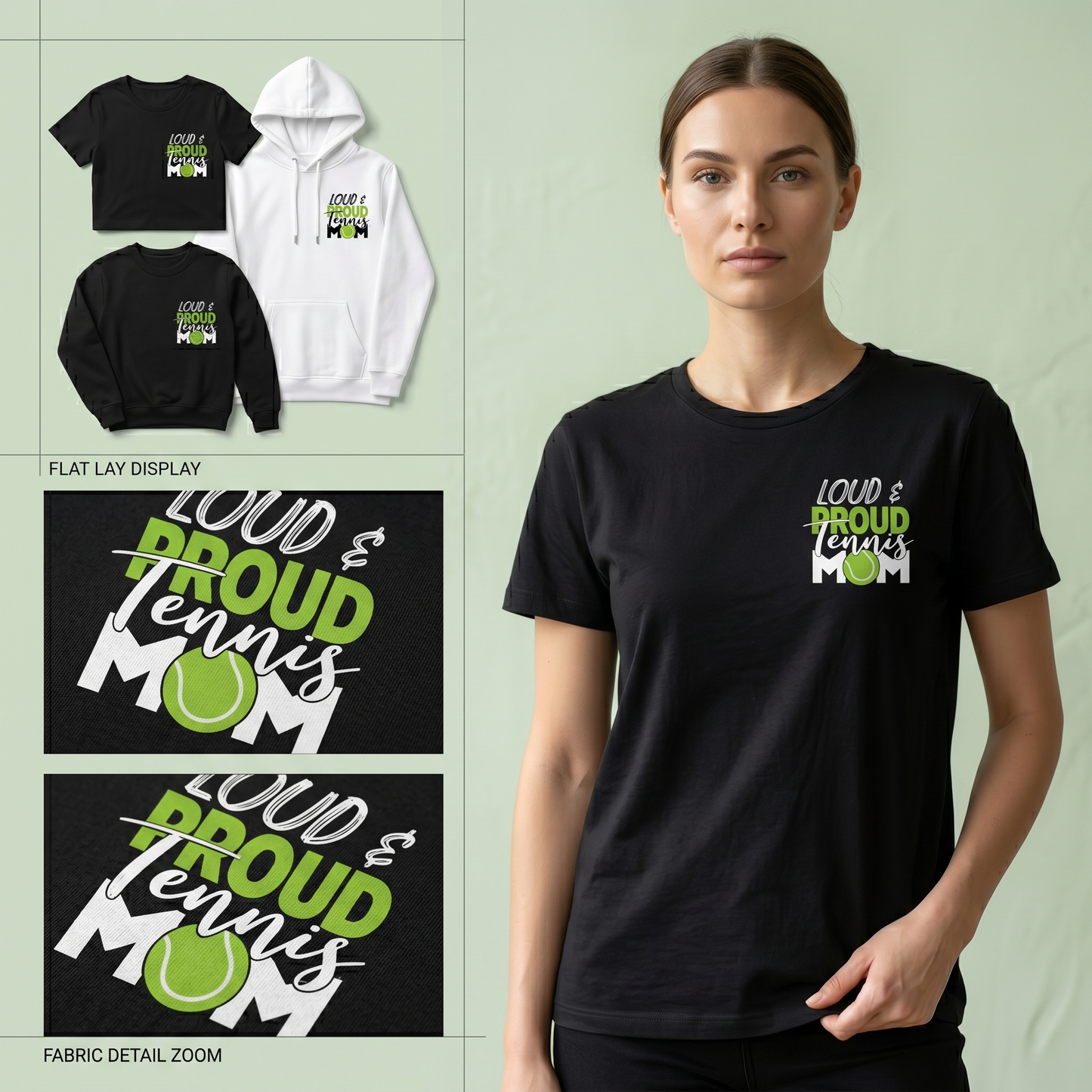 Custom Loud and Proud Tennis Mom Hoodie, Personalized Tennis Mom Shirt, Game Day Tennis Sweatshirt, Tennis Mama Gift