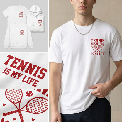 Custom Tennis Is My Life Apparel - Team Shirt, Tennis Coach Gift, Tennis Player Gift, Tennis Lover Pullover