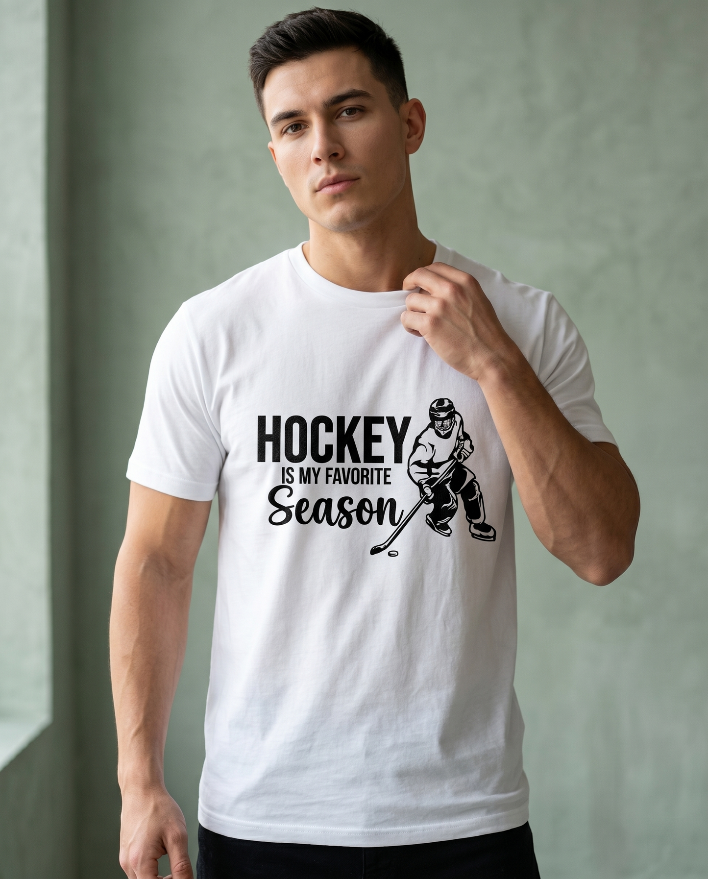Custom Hockey Is My Favorite Season Hoodie, Personalized Hockey Shirt with Name, Hockey Player Sweatshirt, Custom Hockey Team Gift