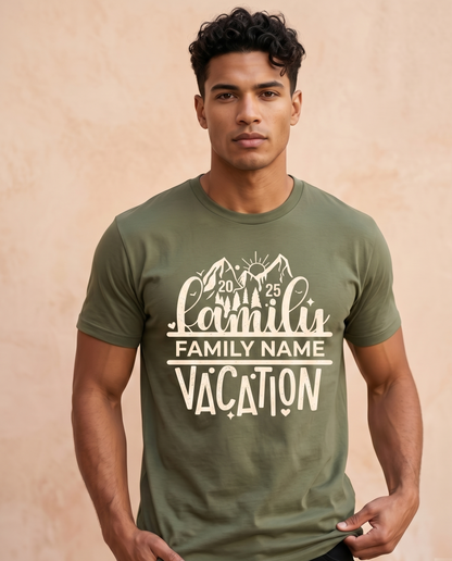 Custom Family Name Vacation 2025 Shirts, Personalized Family Trip Matching Hoodies, 2026 Family Reunion Sweatshirts, Mountain Hiking Gift