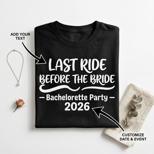 Custom Bride Tribe Bachelorette Party T-Shirt 2026, Minimalist Wedding Tee