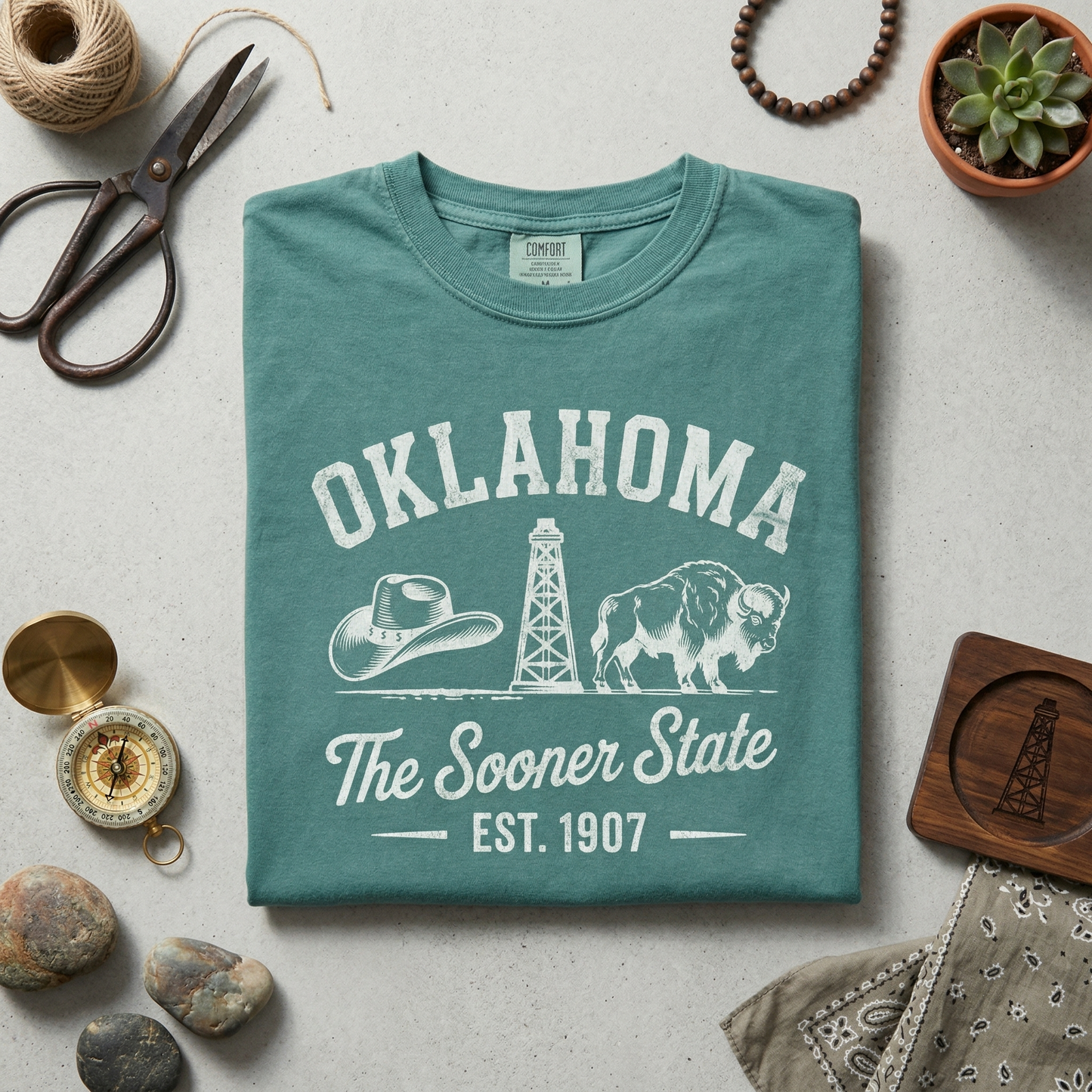 Custom Oklahoma Hoodie - Vintage Sooner State Sweatshirt - Retro OK 1907 Est. Pullover - Personalized Oklahoma Gift
