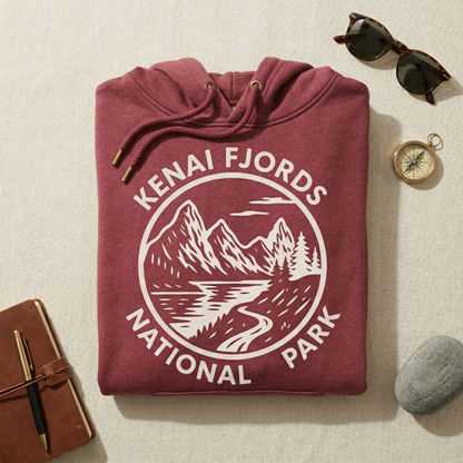 Custom Kenai Fjords National Park Hoodie – Vintage Alaska Pullover Sweatshirt