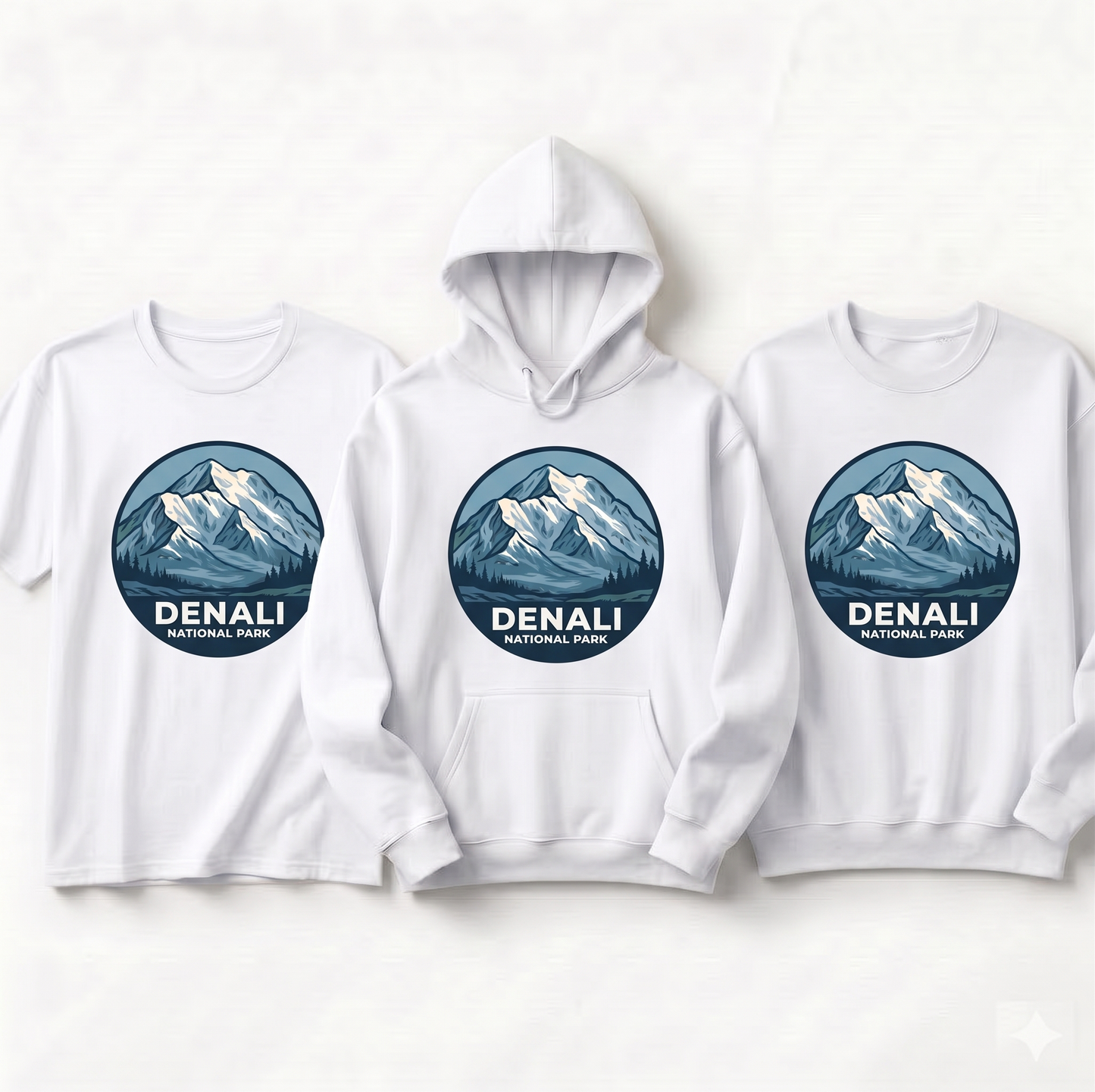 Custom Denali National Park Shirt, Vintage Alaska Mountain Hoodie, Personalized Nature Lover Sweatshirt, Retro Outdoor Adventure Apparel
