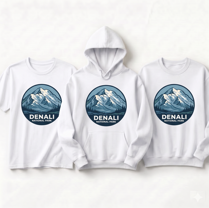 Custom Denali National Park Shirt, Vintage Alaska Mountain Hoodie, Personalized Nature Lover Sweatshirt, Retro Outdoor Adventure Apparel