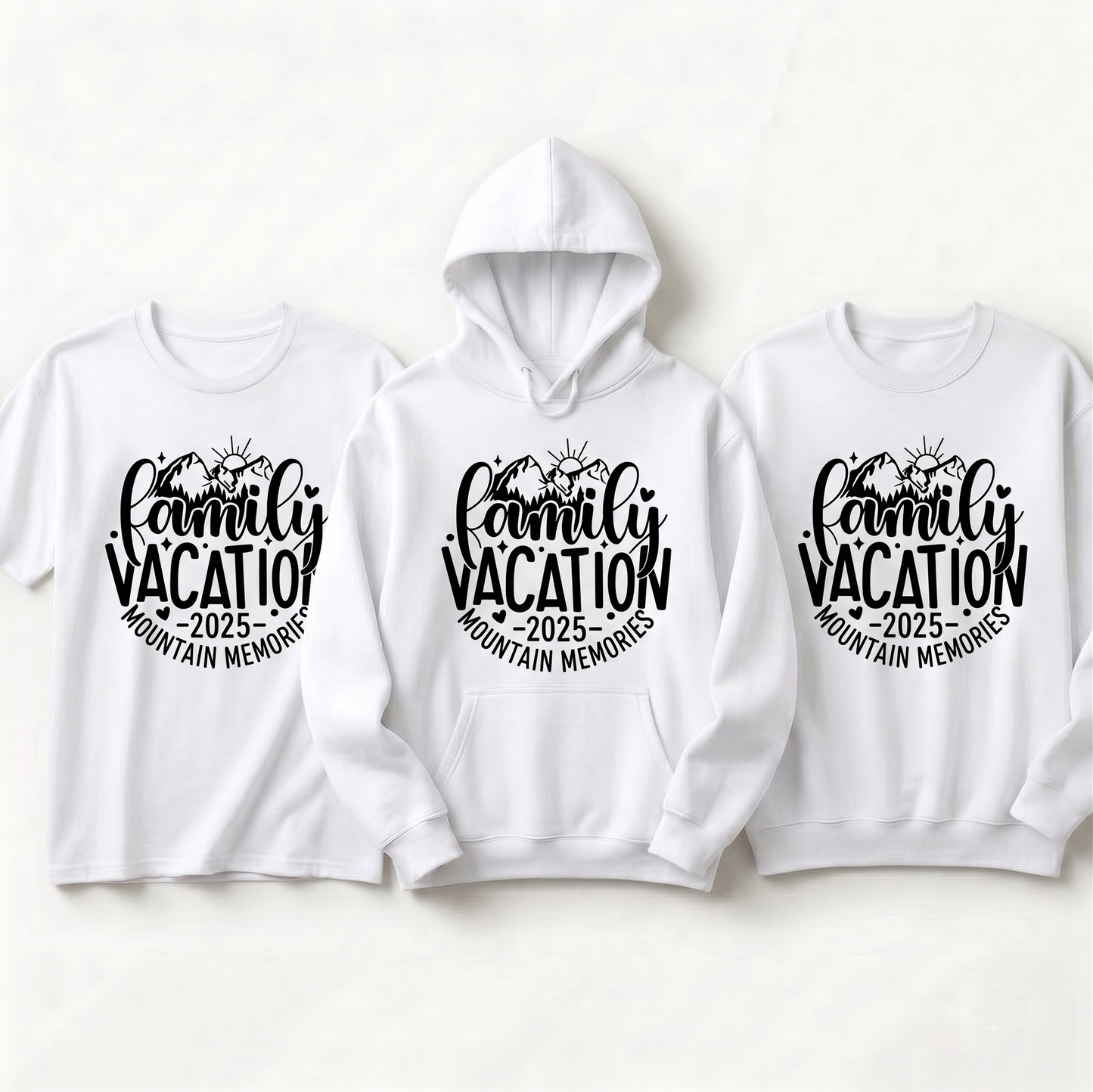 Custom Family Vacation 2025 Shirts, Personalized Mountain Memories Matching Hoodies, 2026 Family Trip Sweatshirts, Mountain Gift