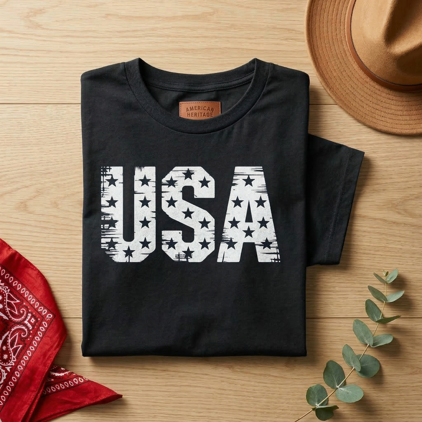 Vintage USA T-Shirt | Distressed Americana Tee | 4th of July Patriotic Shirt | Western Country Festival Top | Retro Independence Day Apparel
