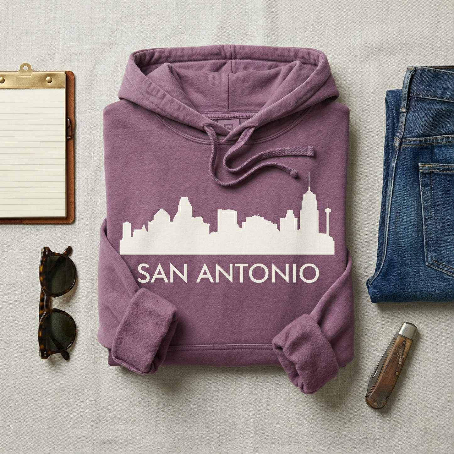 Custom San Antonio Skyline Hoodie | Personalized Texas Sweatshirt | Alamo City Hometown Pride Sweater | Texas Travel Gift
