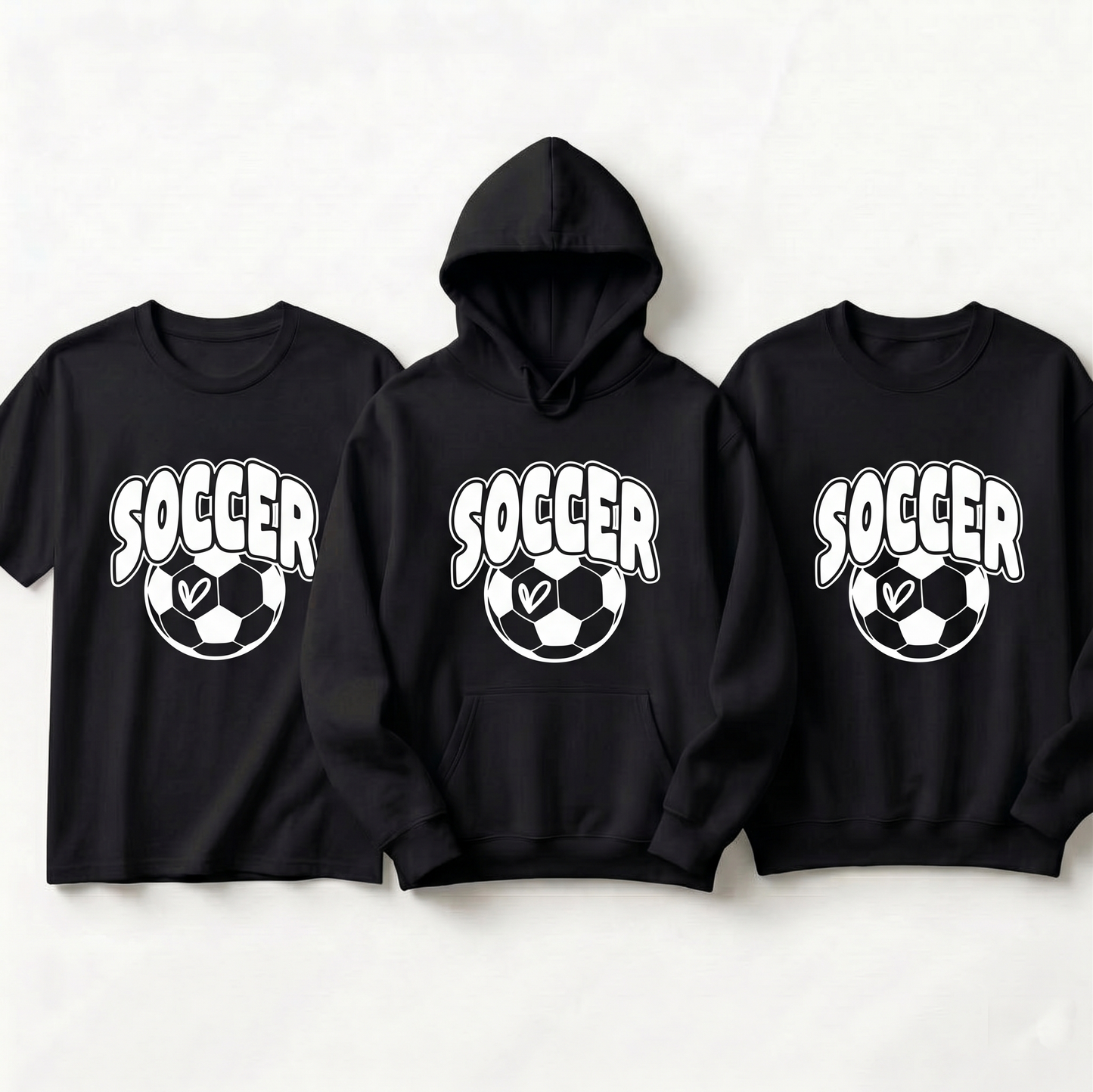 Personalized Soccer Mom Shirt - Retro Soccer Ball Heart Apparel - Custom Soccer Team Gift