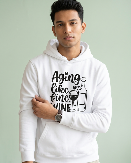 Aging Like Fine Wine Shirt, Custom Birthday Hoodie, Personalized Wine Lover Gift, Funny 30th 40th 50th Birthday Sweatshirt