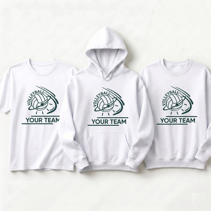 Custom Volleyball Team Shirts, Personalized Volleyball Hoodie, Volleyball Sweatshirt, Custom Team Spirit Apparel, Volleyball Mom Gift