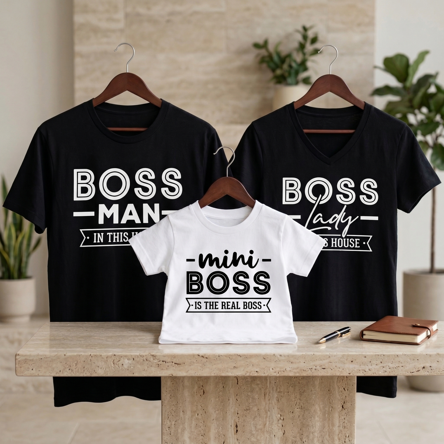 Boss Family Matching Shirts, Mini Boss Real Boss Tee, Boss Lady Boss Man Shirt Set, Funny Family Reunion Outfits, Custom New Parent Gift