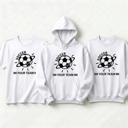 Custom Soccer Team Shirt, Personalized Soccer Hoodie, Retro Soccer Player Gift, Soccer Mom Sweatshirt, Custom Soccer Jersey Tee