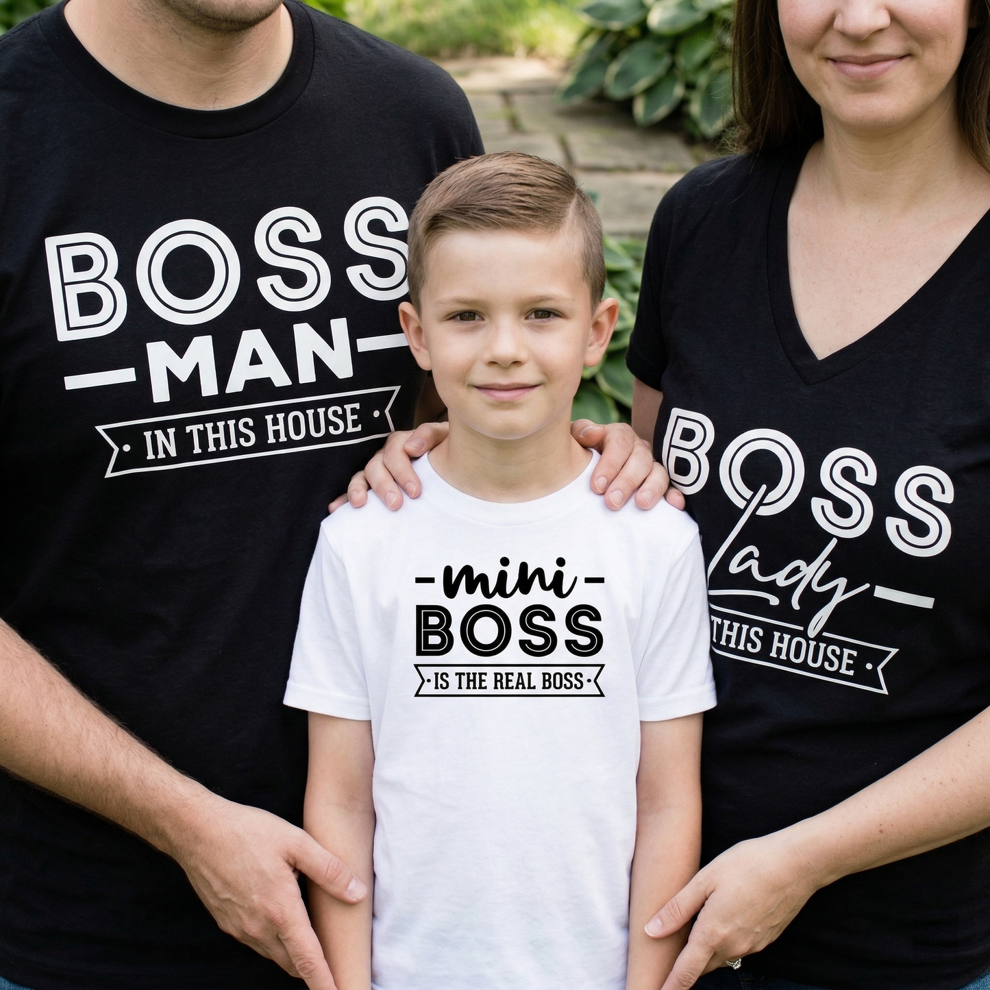 Boss Family Matching Shirts, Mini Boss Real Boss Tee, Boss Lady Boss Man Shirt Set, Funny Family Reunion Outfits, Custom New Parent Gift