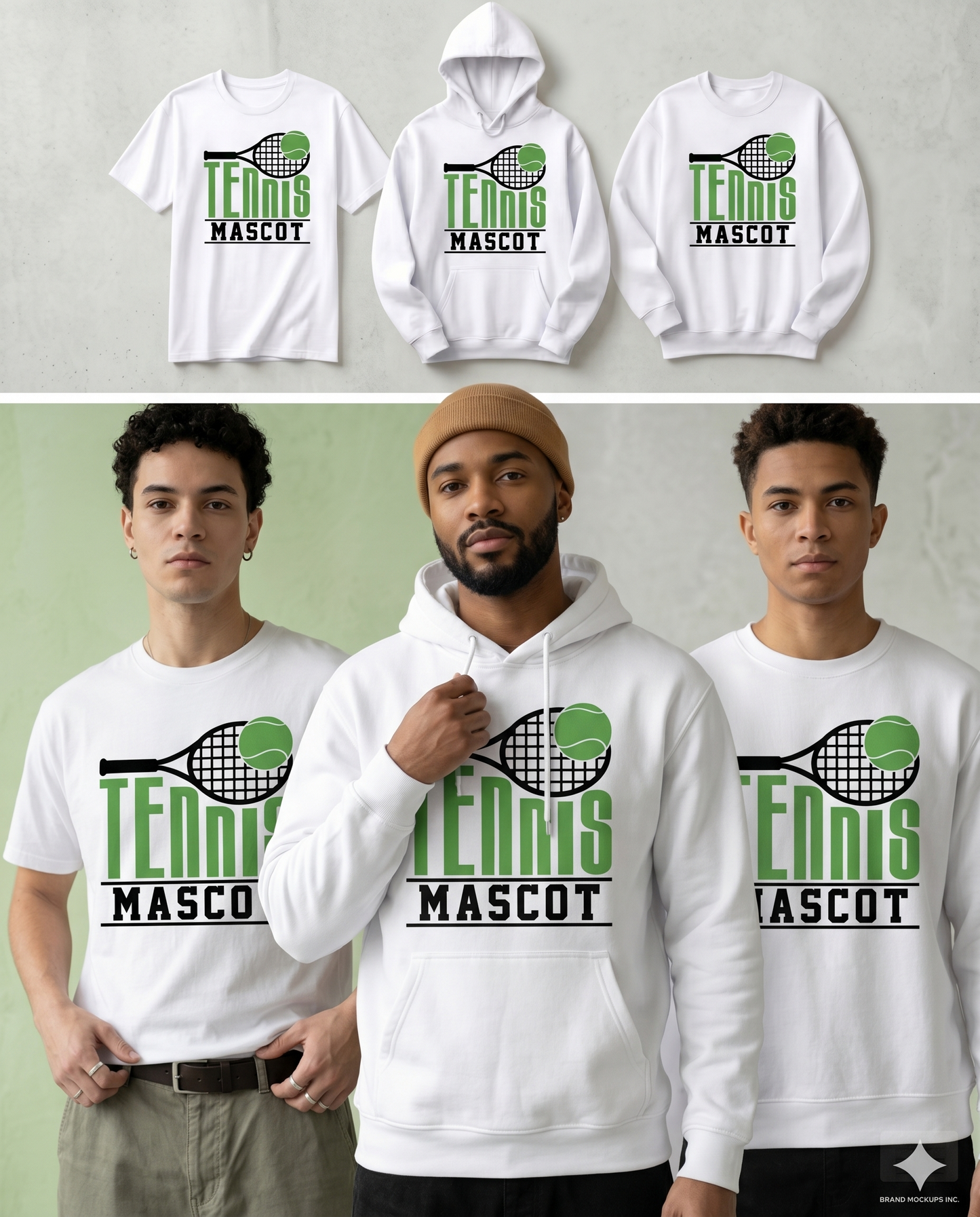 Custom Tennis Mascot Hoodie, Personalized Tennis Team Sweatshirt,Cute Tennis Graphic Hoodie for Women and Men, Customizable Tennis Club Gear