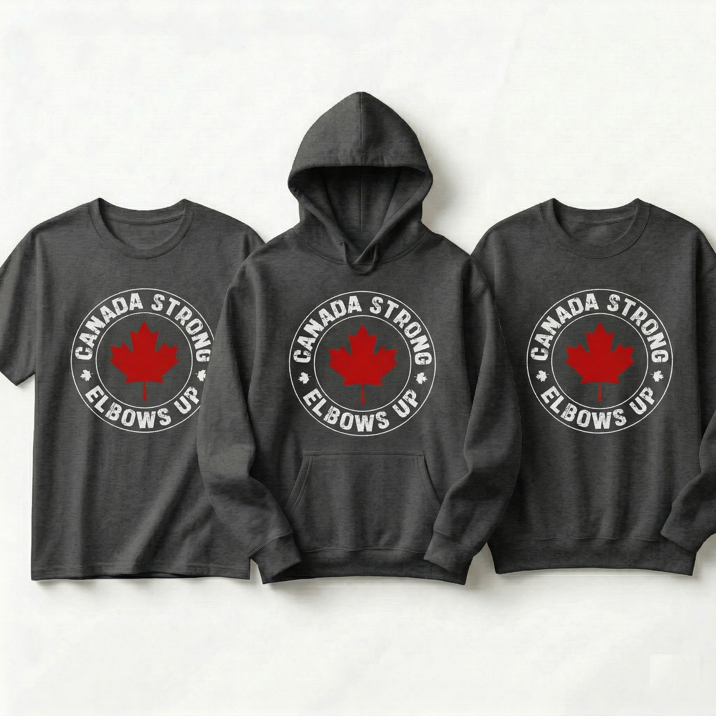 Custom Canada Strong Shirt, Vintage Hockey Hoodie, Elbows Up Sweatshirt, Canadian Pride Apparel, Retro Maple Leaf Crewneck, Hockey Fan Gift