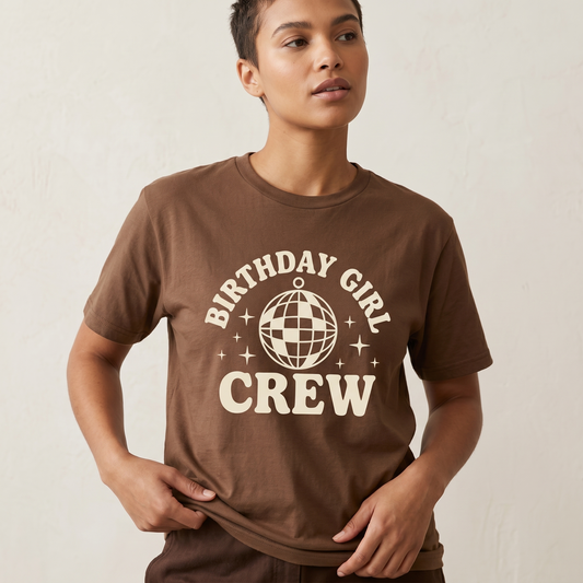 Birthday Girl Crew Shirt, Retro Disco Ball Birthday Hoodie, Neutral Birthday Party Sweatshirt, Personalized Birthday Trip Gifts
