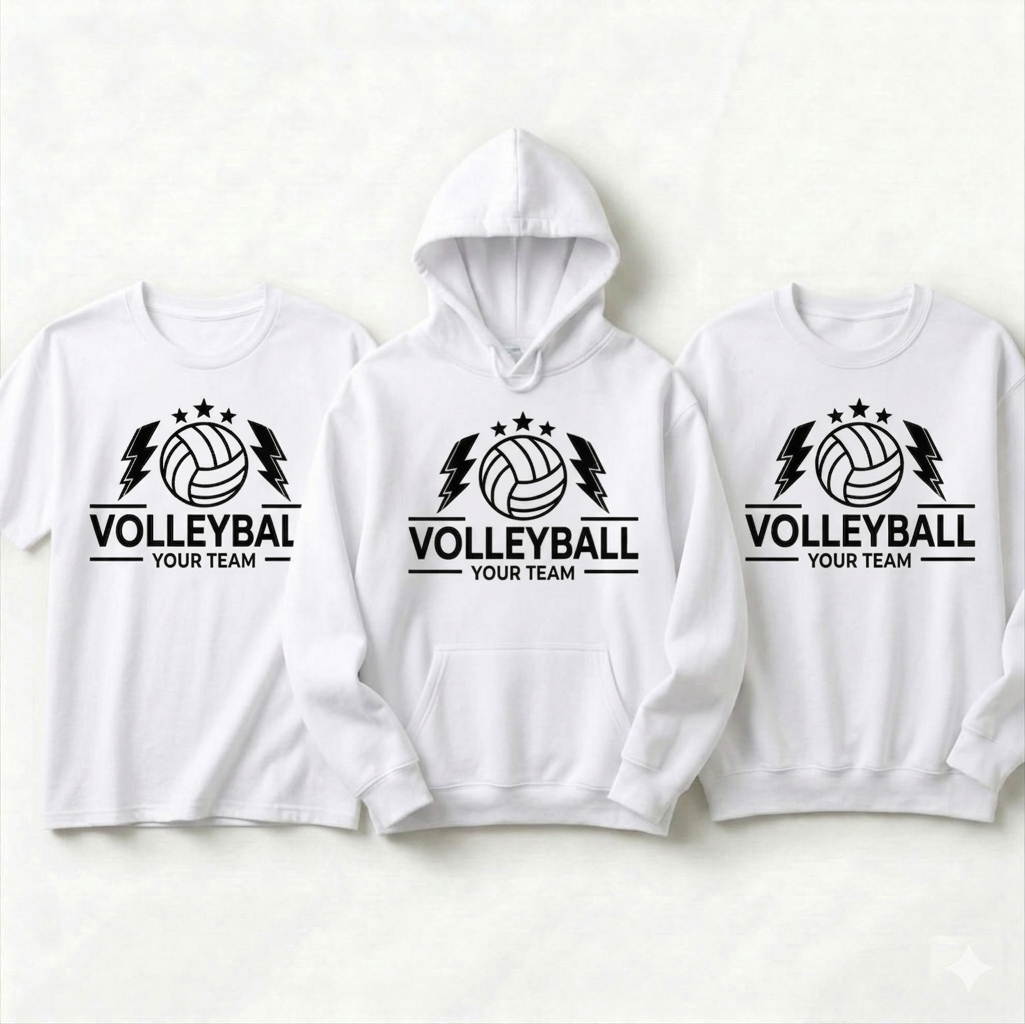 Custom Volleyball Team Shirt, Personalized Volleyball Hoodie, Volleyball Spirit Wear, Custom Volleyball Sweatshirt, Personalized Player Gift