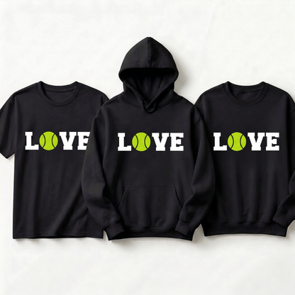 Custom Tennis Love Shirt, Personalized Tennis Mom Hoodie, Game Day Sweatshirt, Tennis Fan Gift, Sports Mom Apparel, Custom Tennis Team Gear