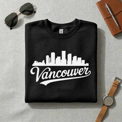 Vancouver Sweatshirt | Retro Vancouver Skyline Crewneck | Red British Columbia Canada Gift | Vintage Style City Pullover | Vancouver BC Souvenir