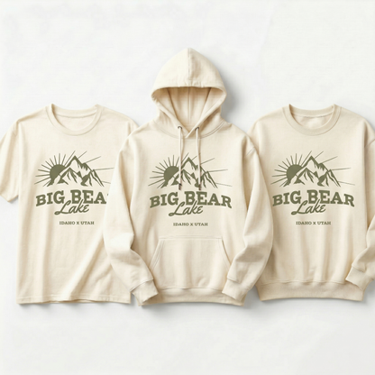 Custom Mountain Lake T-Shirt - Personalized Adventure Shirt - Big Bear Lake Souvenir Tee - Custom City and State Hiking Shirt