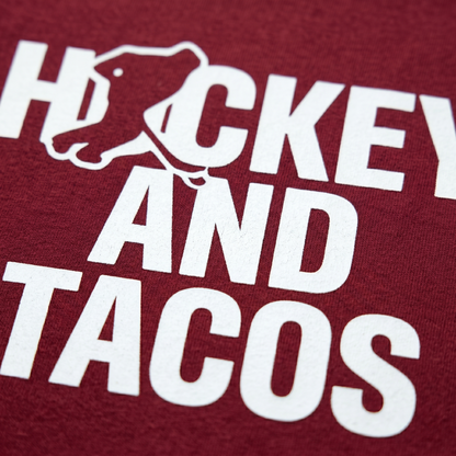 Custom Hockey and Tacos Hoodie, Funny Hockey Shirt with Name, Personalized Hockey Player Gift, Hockey Taco Lover Sweatshirt