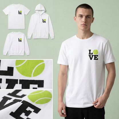 Minimalist Tennis Gift, Cute Tennis Player Shirt, Tennis Team Outfit, Custom Name Tennis Pullover, Tennis Match Day Gear