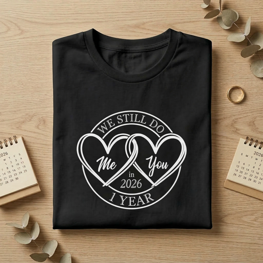 1st Anniversary Matching Shirts - We Still Do Couple Tees - Custom One Year Marriage Anniversary Gift - Married in Paper Anniversary Tops