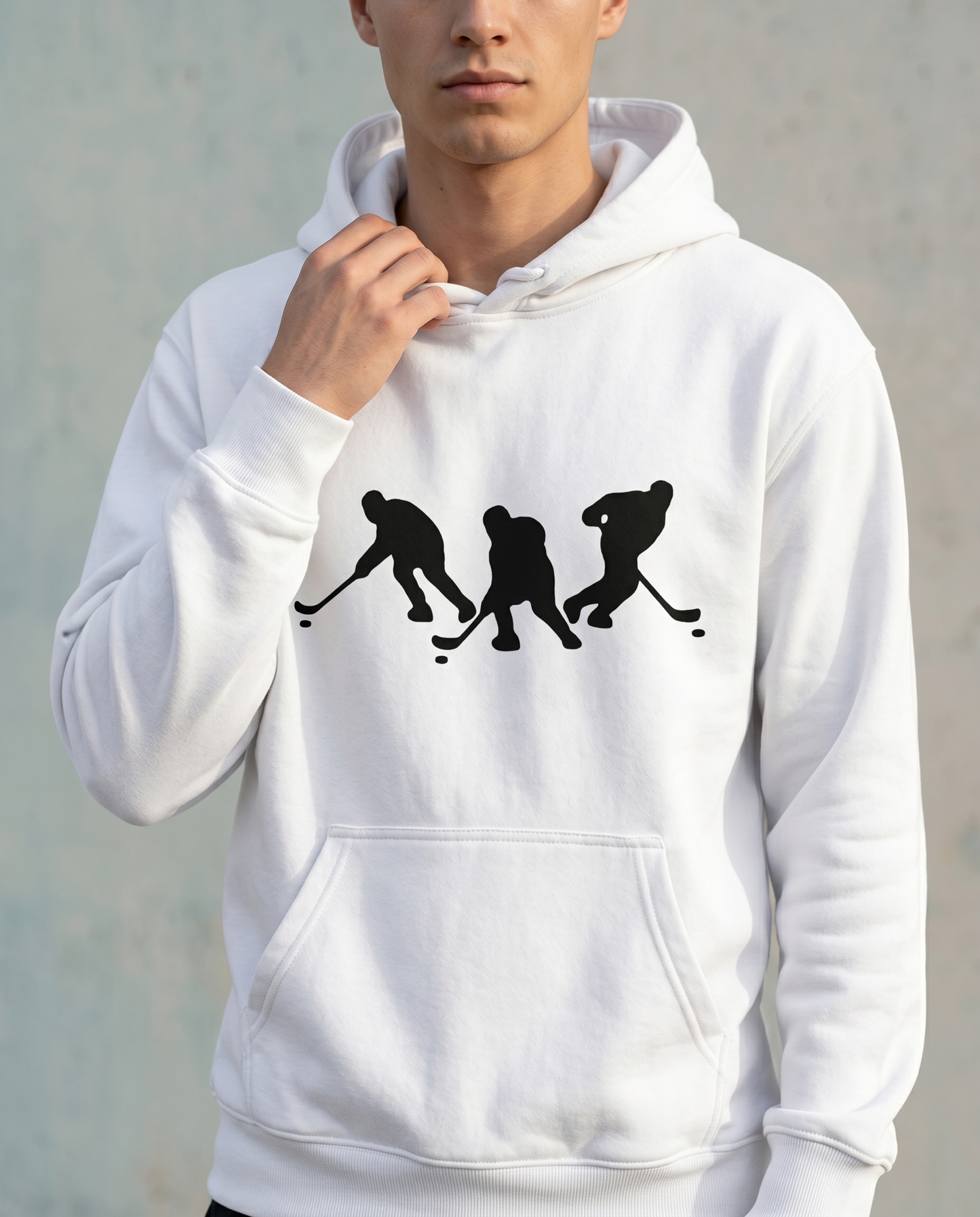 Custom Hockey Player Silhouette Hoodie, Ice Hockey Sweatshirt & T-Shirt | Personalized Hockey Team Apparel | Gift for Hockey Dad, Mom