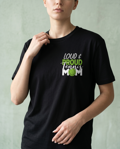 Custom Loud and Proud Tennis Mom Hoodie, Personalized Tennis Mom Shirt, Game Day Tennis Sweatshirt, Tennis Mama Gift