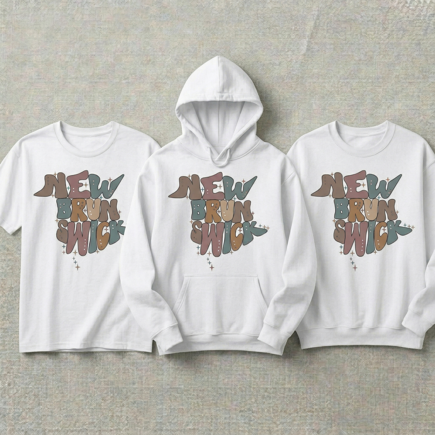 Custom New Brunswick Hoodie and Sweatshirt, Retro New Brunswick T-shirt, Aesthetic Canada Province Apparel, Personalized New Brunswick Gift