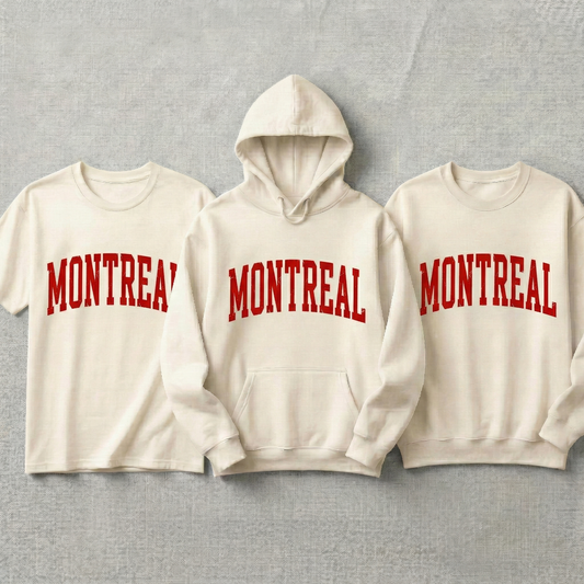 Custom Montreal Hoodie and Sweatshirt, Pink Montreal Varsity T-shirt, Minimalist Canada City Shirt, Personalized Montreal Gift