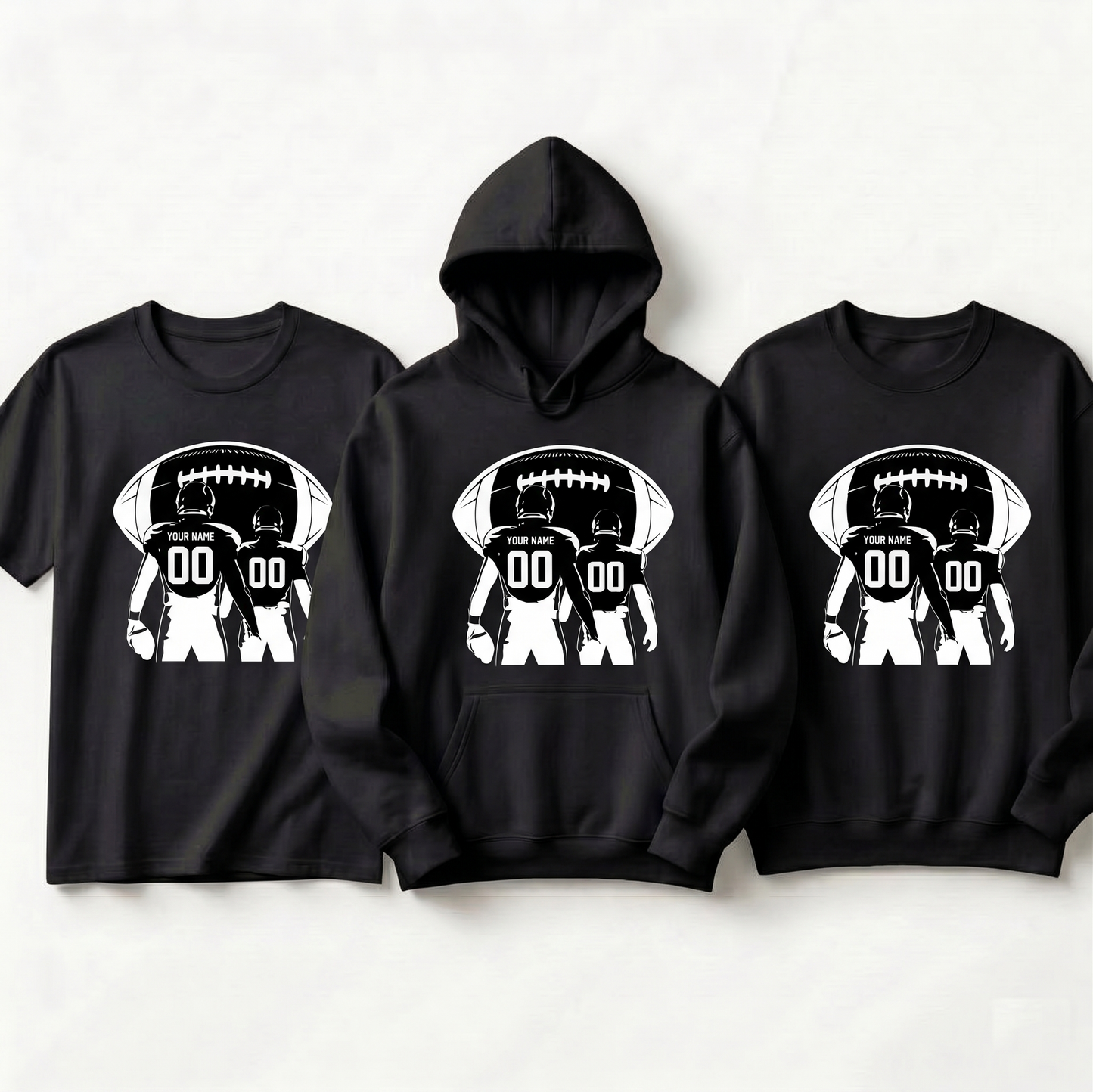 Custom Football Name and Number Shirt, Personalized Football Mom Hoodie, Custom Team Spirit Gear, Personalized Player Gift