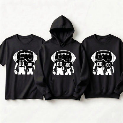 Custom Football Name and Number Shirt, Personalized Football Mom Hoodie, Custom Team Spirit Gear, Personalized Player Gift