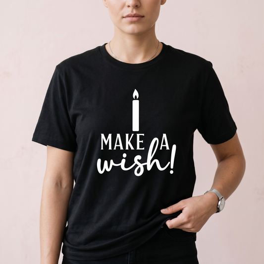Custom Make a Wish Birthday Shirt, Personalized Birthday Candle Hoodie, Custom Name Birthday Sweatshirt, Birthday Gift for Her
