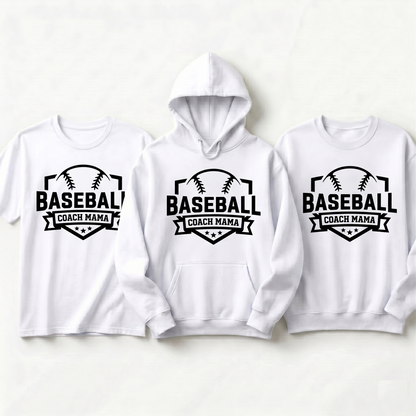 Custom Baseball Coach Mama Shirt, Personalized Baseball Mom Hoodie, Custom Team Name Baseball Sweatshirt, Baseball Coach Gift