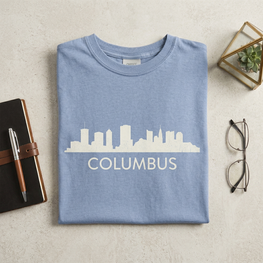 Custom Columbus Skyline Hoodie | Personalized Ohio Sweatshirt | Hometown Pride Minimalist Sweater | Midwest Travel Gift