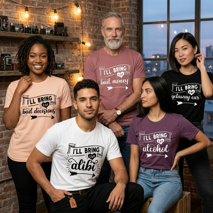 Funny Matching Group Shirts, Custom Partners in Crime T-Shirt Set, Personalized Bachelorette Party Tees, Girls Trip Outfits, Group Hoodies