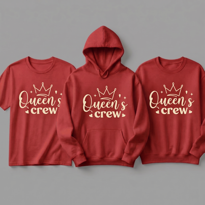 Birthday Squad Sweatshirt, Matching Girls Trip Outfits, Custom Bridal Party Gift, Queen Crew T-shirt, Bridesmaid Proposal, Group Shirts