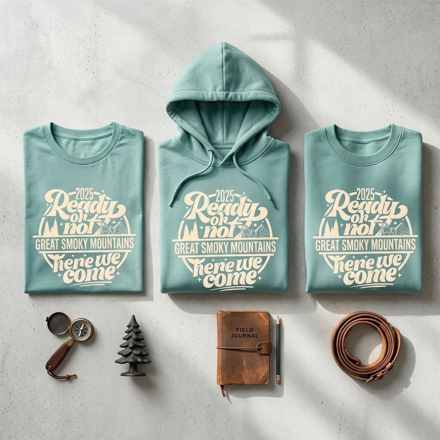 Custom Great Smoky Mountains 2026 Shirt, Ready or Not Mountains Here We Come Hoodie, Personalized Smoky Mountains Trip Sweatshirt