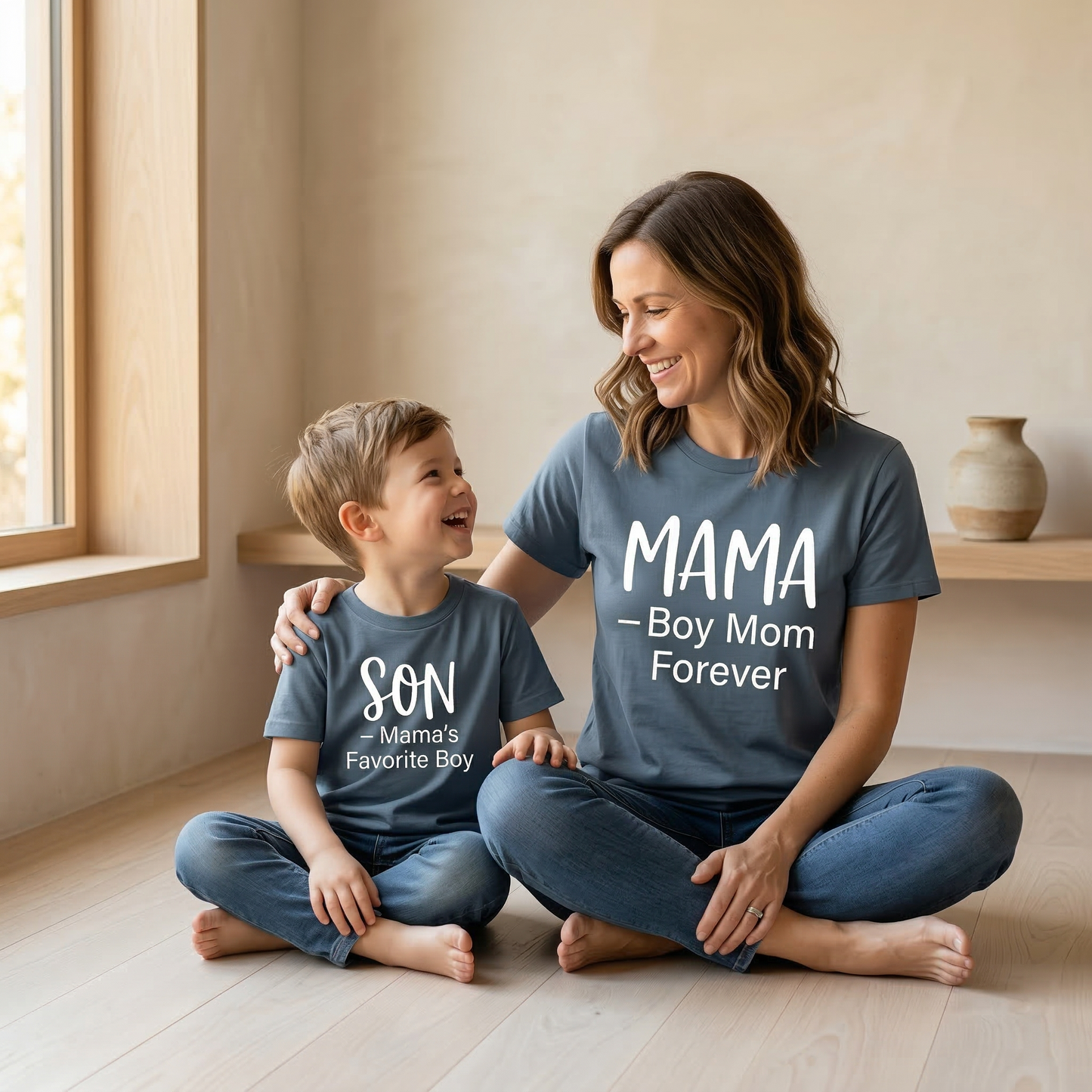 Mama & Son Matching Shirts – Boy Mom Forever / Mama’s Favorite Boy – Mom and Son Matching T-Shirts – Mommy and Me Outfit – Mother Son Gift